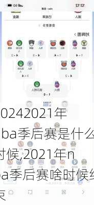 2021年nba季后赛是什么时候,2021年nba季后赛啥时候结束