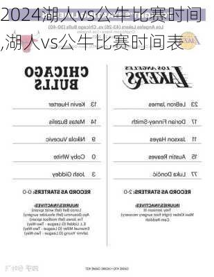 湖人vs公牛比赛时间,湖人vs公牛比赛时间表