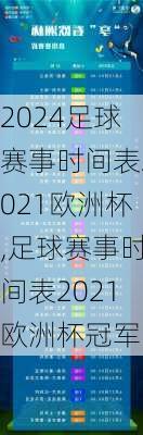 足球赛事时间表2021欧洲杯,足球赛事时间表2021欧洲杯冠军