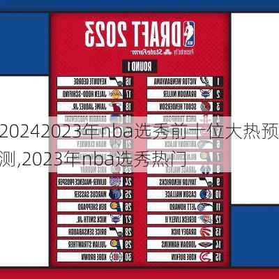 2023年nba选秀前十位大热预测,2023年nba选秀热门