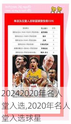 2020年名人堂入选,2020年名人堂入选球星