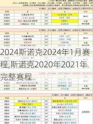 斯诺克2024年1月赛程,斯诺克2020年2021年完整赛程