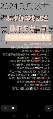 兵兵球世锦赛2022赛程表,兵兵球最新赛事
