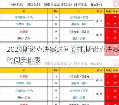 斯诺克决赛时间安排,斯诺克决赛时间安排表
