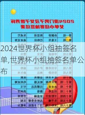 世界杯小组抽签名单,世界杯小组抽签名单公布