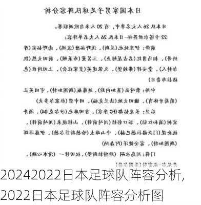 2022日本足球队阵容分析,2022日本足球队阵容分析图