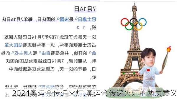 奥运会传递火炬,奥运会传递火炬的两层意义