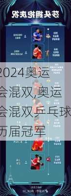 奥运会混双,奥运会混双乒乓球历届冠军