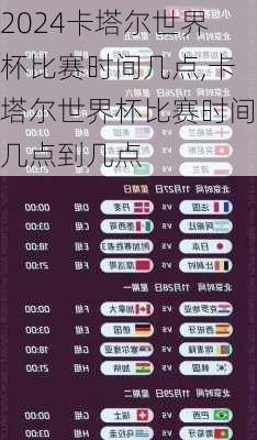 卡塔尔世界杯比赛时间几点,卡塔尔世界杯比赛时间几点到几点