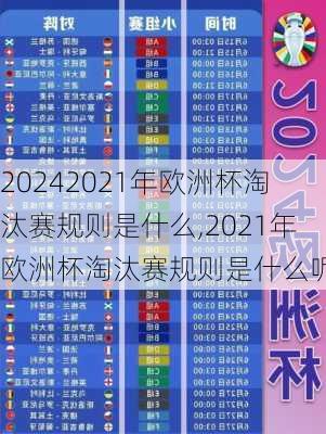 2021年欧洲杯淘汰赛规则是什么,2021年欧洲杯淘汰赛规则是什么呢