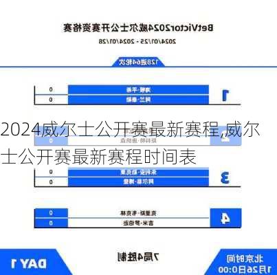 威尔士公开赛最新赛程,威尔士公开赛最新赛程时间表
