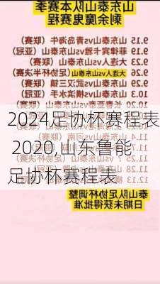 足协杯赛程表 2020,山东鲁能足协杯赛程表