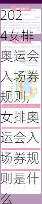 女排奥运会入场券规则,女排奥运会入场券规则是什么