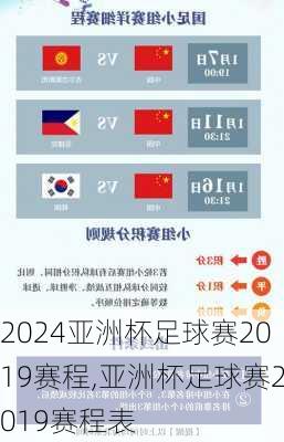 亚洲杯足球赛2019赛程,亚洲杯足球赛2019赛程表