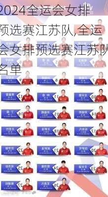 全运会女排预选赛江苏队,全运会女排预选赛江苏队名单