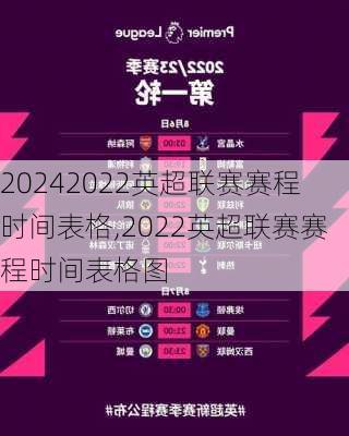 2022英超联赛赛程时间表格,2022英超联赛赛程时间表格图
