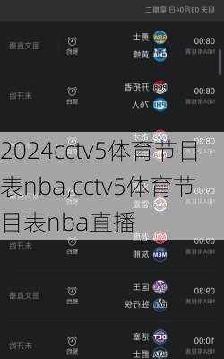 cctv5体育节目表nba,cctv5体育节目表nba直播