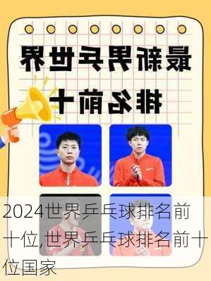 世界乒乓球排名前十位,世界乒乓球排名前十位国家