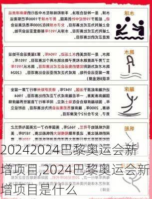 2024巴黎奥运会新增项目,2024巴黎奥运会新增项目是什么
