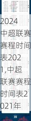 中超联赛赛程时间表2021,中超联赛赛程时间表2021年