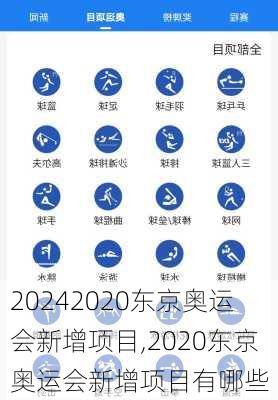 2020东京奥运会新增项目,2020东京奥运会新增项目有哪些