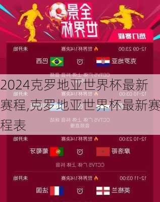 克罗地亚世界杯最新赛程,克罗地亚世界杯最新赛程表