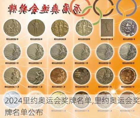 里约奥运会奖牌名单,里约奥运会奖牌名单公布