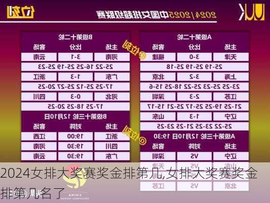 女排大奖赛奖金排第几,女排大奖赛奖金排第几名了