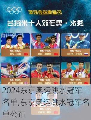 东京奥运跳水冠军名单,东京奥运跳水冠军名单公布