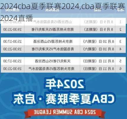 cba夏季联赛2024,cba夏季联赛2024直播