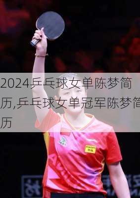 乒乓球女单陈梦简历,乒乓球女单冠军陈梦简历