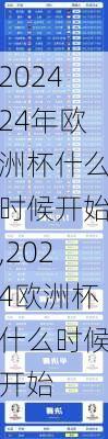 24年欧洲杯什么时候开始,2024欧洲杯什么时候开始