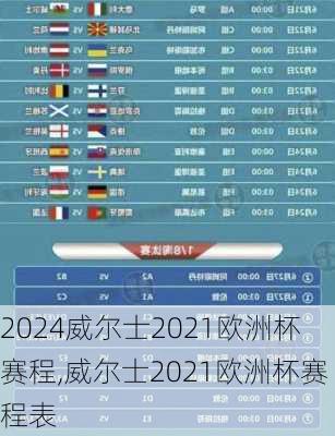 威尔士2021欧洲杯赛程,威尔士2021欧洲杯赛程表