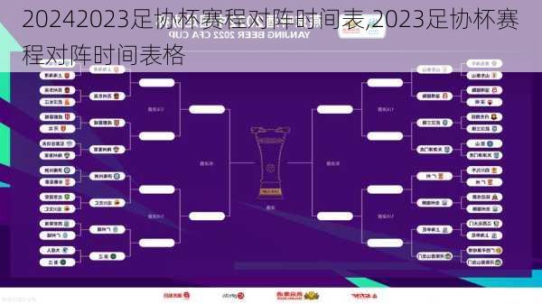 2023足协杯赛程对阵时间表,2023足协杯赛程对阵时间表格