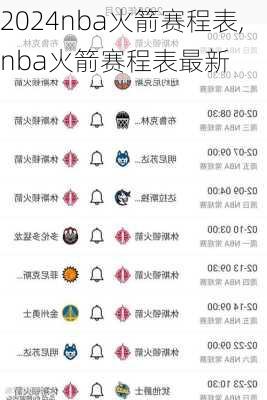 nba火箭赛程表,nba火箭赛程表最新