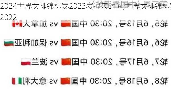 世界女排锦标赛2023赛程表时间,世界女排锦标赛2022