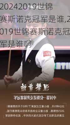 2019世锦赛斯诺克冠军是谁,2019世锦赛斯诺克冠军是谁啊
