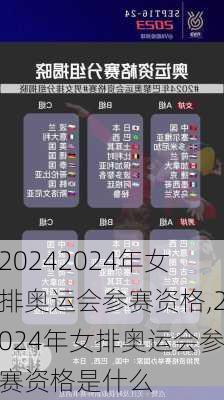 2024年女排奥运会参赛资格,2024年女排奥运会参赛资格是什么