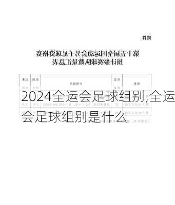 全运会足球组别,全运会足球组别是什么