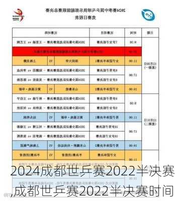成都世乒赛2022半决赛,成都世乒赛2022半决赛时间