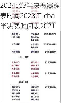 cba半决赛赛程表时间2023年,cba半决赛时间表2021