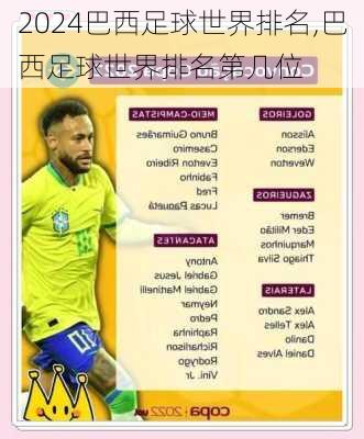 巴西足球世界排名,巴西足球世界排名第几位