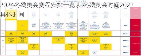 冬残奥会赛程安排一览表,冬残奥会时间2022具体时间