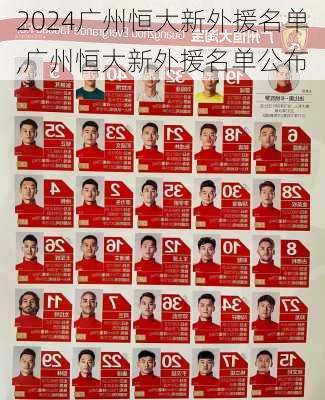 广州恒大新外援名单,广州恒大新外援名单公布