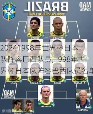 1998年世界杯日本队阵容巴西队员,1998年世界杯日本队阵容巴西队员名单