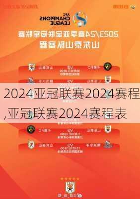 亚冠联赛2024赛程,亚冠联赛2024赛程表