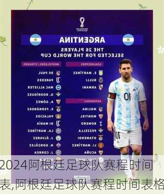 阿根廷足球队赛程时间表,阿根廷足球队赛程时间表格