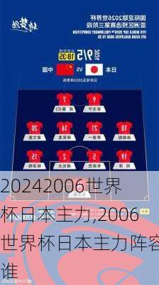 2006世界杯日本主力,2006世界杯日本主力阵容是谁