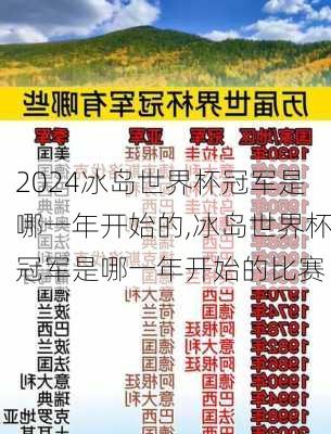 冰岛世界杯冠军是哪一年开始的,冰岛世界杯冠军是哪一年开始的比赛