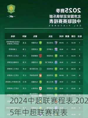 中超联赛程表,2025年中超联赛程表